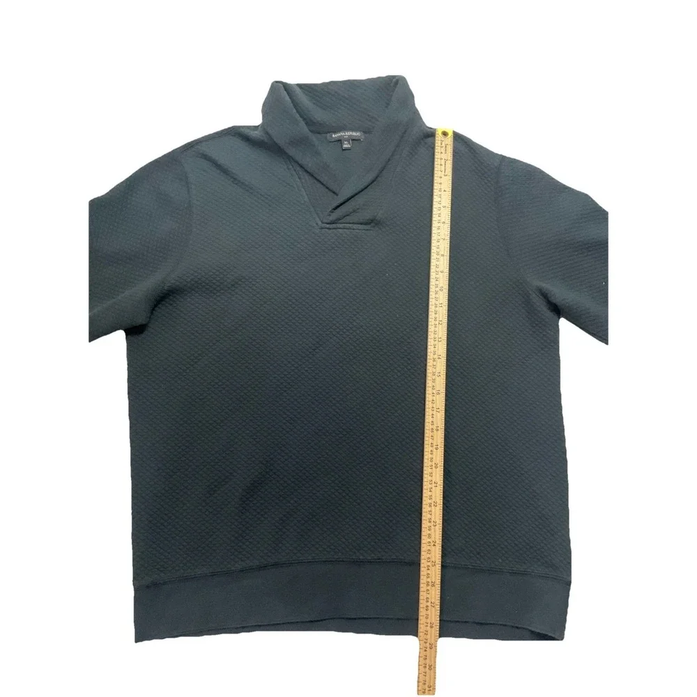 Banana Republic Men's Black Pullover Long Sleeve V-neck Sweater Size XL